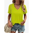thumbnail image 1 of Women's T Shirts V Neck Casual Short Sleeve Summer Basic Tops Tees, 1 of 5