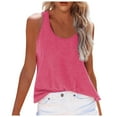 thumbnail image 1 of Women's T-Shirts Women Vest Sleeveless Tanks Casual Tops O Neck Solid Color Casual Shirts Slim Fit Blouse for Everyday Wear and Stylish Outfits, 1 of 5