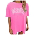 thumbnail image 1 of Women's T-Shirts Women's Plus Size Loose Letter Print T Shirt Casual Graphic Tee for Everyday Fashion, 1 of 7