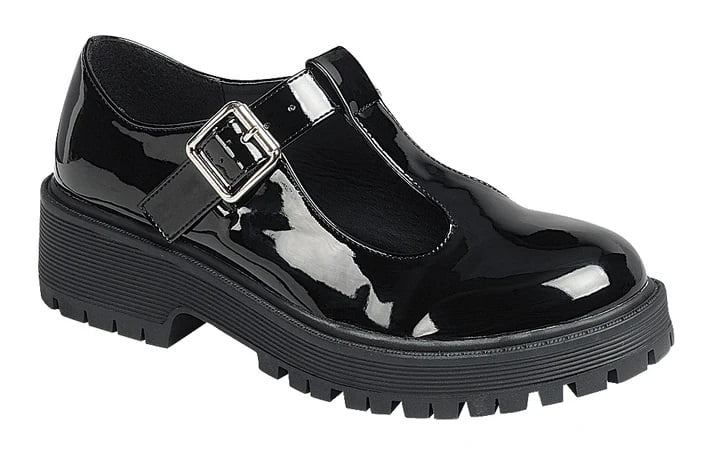 Women’s T-Strap Lug Sole Mary Jane Flats