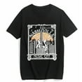 thumbnail image 1 of Women's T-shirt Vintage Guitar Wings Graphic Tees Nashville Music City short sleeve O-neck top Black Medium, 1 of 4