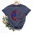 thumbnail image 1 of Women's T-shirts Short Sleeves Round Neck Simple Graphic Pattern Lightweight Soft Tops T-shirts for Independence Day Fourth of July Women's Beach Outfits Ship in 2 Days, 1 of 7