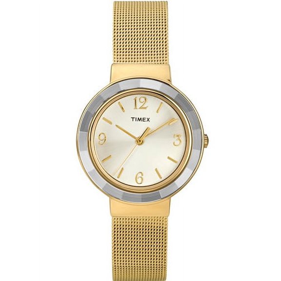 Women's T2P197KW Ameritus Gold-Tone Stainless Steel Mesh Bracelet Dress Watch
