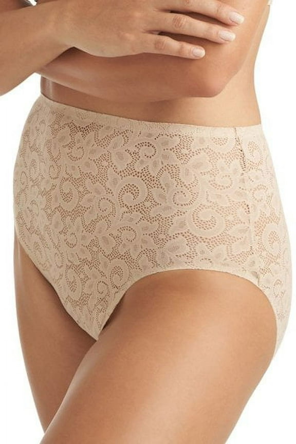 Women's TC Fine Intimates A4-135 Wonderful Edge All Over Lace Brief Panty (Black S)