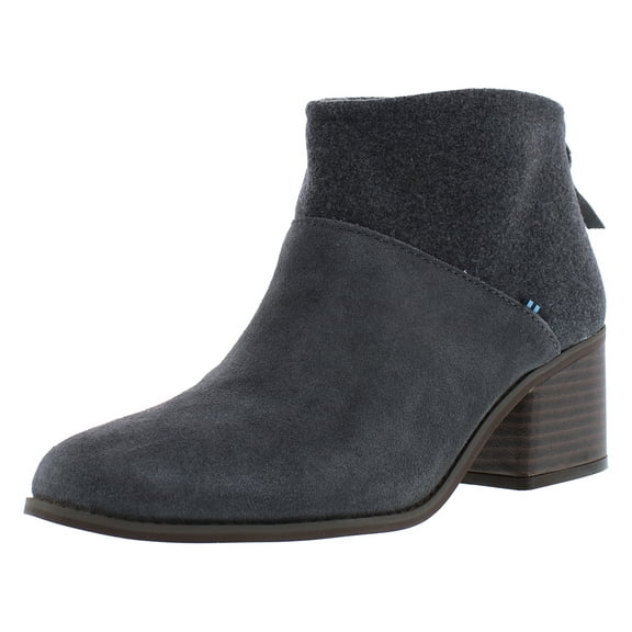 Toms Lacy Womens Shoes Size 9.5, Color: Forged Iron Suede/Felt Mix