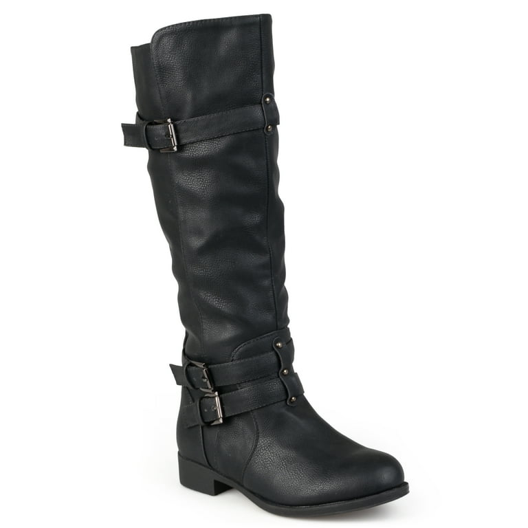 Women s Tall Buckle Detail Boots Walmart