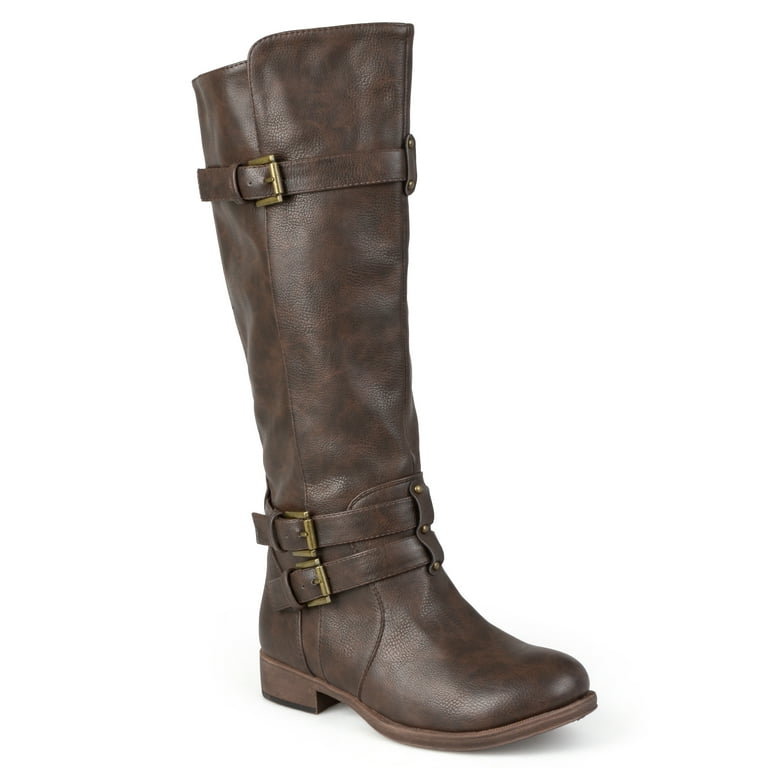 Women s Tall Buckle Detail Boots Walmart