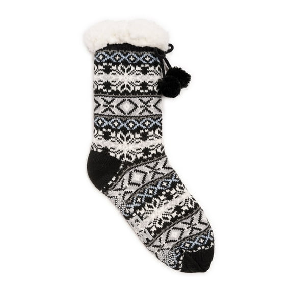 MUK LUKS Women's Tall Cabin Sock, 1-Pair, Sizes S/M & L/XL