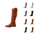 thumbnail image 1 of Women's Tall Knee High Boots, Warm Thick Sole Long Boots, Simple Round Toe Design for Fall Winter Fashion, 1 of 10