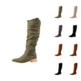 thumbnail image 1 of Women's Tall Knee High Boots, Warm Thick Sole Long Boots, Simple Round Toe Design for Fall Winter Fashion, 1 of 10