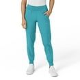 thumbnail image 1 of Wink W123 Women's Comfort Waist Cargo Jogger Scrub Pant Tall, Teal Blue, 2X Womens, 1 of 6
