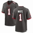 thumbnail image 1 of Women's Tampa Bay White 1 Pewter Stitched T-Shirts Sports Player Game Top, Large, 1 of 1