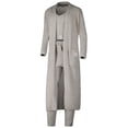 thumbnail image 1 of Women's Tan LSU Tigers Three-Piece Fuzzy Knit Cropped Tank Top, Jogger Pants & Longline Cardigan Set, 1 of 7