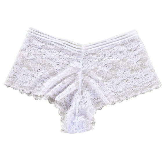 Women's Tanga Underwear Plus Size Lace Sexy High Waist Panties Breathable Seamless Thongs