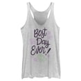 thumbnail image 1 of Women's Tangled Best Day Ever Pascal  Racerback Tank Top White Heather Large, 1 of 4