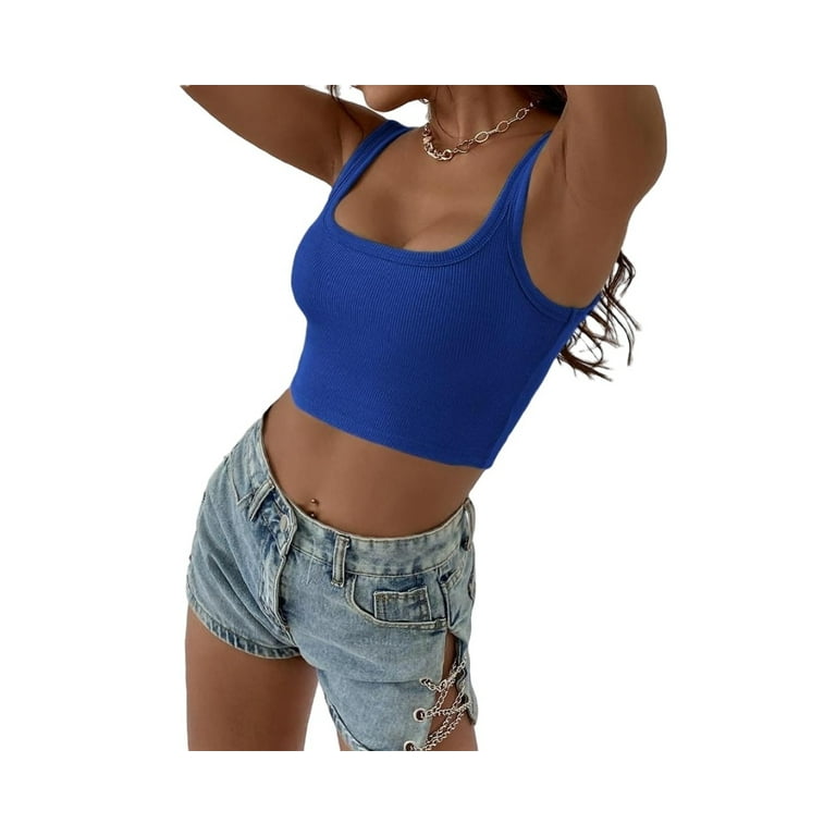 Plain cropped tank best sale tops
