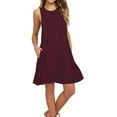 thumbnail image 1 of Women’s Tank Casual Dress Summer Loose T-Shirt Dresses Sleeveless Sundress with Pockets, 1 of 4