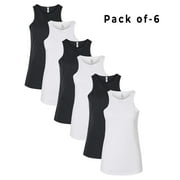 Womens Tank Top | 6 Pack - Round Neck Sleeveless T-Shirt, Workout Tank Top for Women, Bulk Color | Size - M