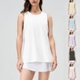 thumbnail image 1 of Women's Tank Top Fashion Women's Sleeveless Round-Neck Comfy Solid Casual Regular Tank Tops Black XL, 1 of 4