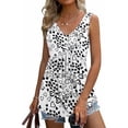 thumbnail image 1 of Women’s Tank Top Summer Floral Sleeveless Floral V Neck Blouse Casual Dressy Tunic Flowy Loose Fit Lightweight Printed Shirt for Beach Vacation Travel Fashion Wear, 1 of 4