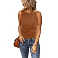thumbnail image 1 of Women's Tank Top Summer Tops Beach Casual Crew Neck Sleeveless Tunic Blouse Shirt, 1 of 3