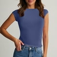 thumbnail image 1 of Women's Tank Tops $2.98 On Sale Lightweight New Round Neck Backless Solid Color Close-fitting Casual Top T-shirt, 1 of 7