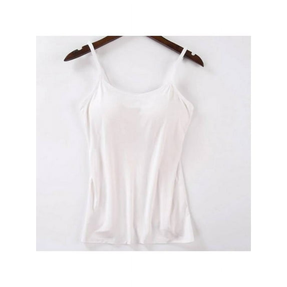 Women's Tank Tops Camisole Built in Bra Wireless Fabric Support Short Cami