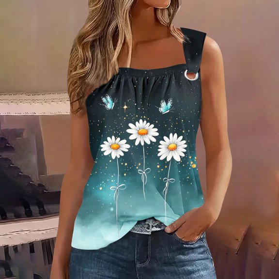 Women's Tank Tops & Camisoles with Free Shipping Loose Fit Sleeveless Shirts Under $10 Lightweight Beachwear