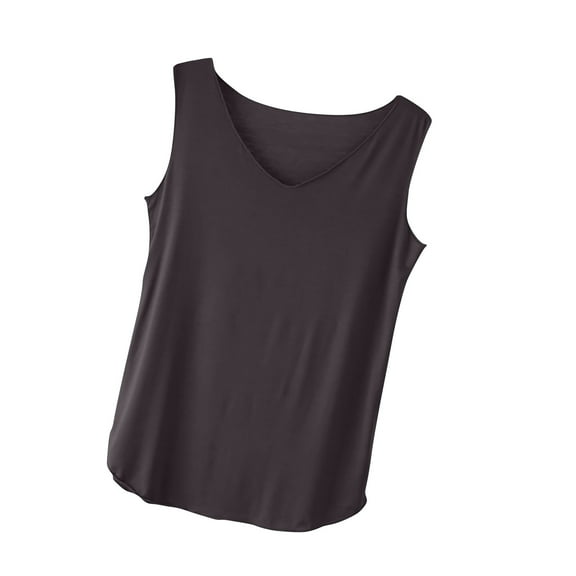Women's Tank Tops Cotton Blend Summer Fashion Casual V Neck Sleeveless Shirts Soft Comfortable Cool Blouses (XL, Gray)