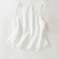 thumbnail image 1 of Women's Tank Tops Loose Fit Long Summer Cotton And Linen Camisole Sleeveless Solid Color Casual T-shirt Camisole, 1 of 4