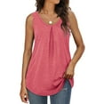 thumbnail image 1 of Women's Tank Tops, Loose Fit Summer Tops V Neck Sleeveless Tanks Trendy Tops for Women, S-2XL, 1 of 7