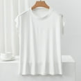 thumbnail image 1 of Women's Tank Tops Modal Cotton Tshirts Cap Sleeve Crew Neck Summer Casual Loose Fit Basic Tee Shirts Workout (XL, White), 1 of 7