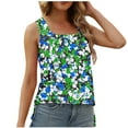 thumbnail image 1 of Women's Tank Tops Plus Size Under $10 Free Shipping Breathable On Sale Fashion Printed Tank Loose Sleeveless T-shirt Pullover Tops, 1 of 6