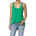 thumbnail image 1 of Women's Tank Tops Scoop Neck Loose Fit Summer Casual Round Hem Sleeveless Tee, 1 of 7