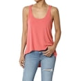 thumbnail image 1 of Women's Tank Tops Scoop Neck Loose Fit Summer Casual Round Hem Sleeveless Tee, 1 of 7