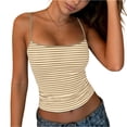 thumbnail image 1 of Women's Tank Tops Shirts,Round Neck Sleeveless Tops,Solid Color Slim Fit Cropped Casual Summer Tank Tops Khaki XL, 1 of 5