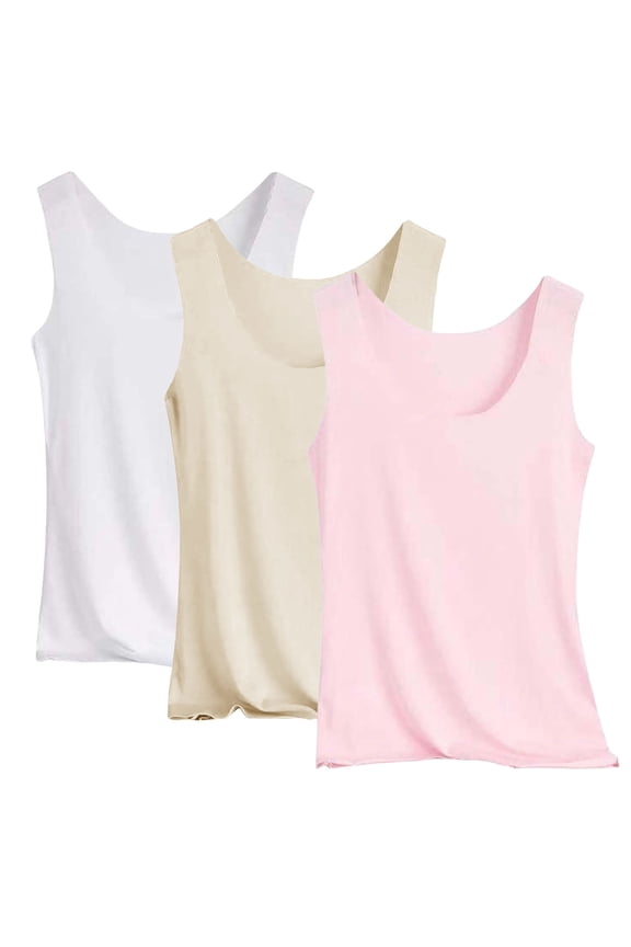 Women's Tank Tops Sleeveless Cami Casual Stretch Cotton Basic Layering Tops Pink Women Blending Shirts Women's Clothing(XXXL)