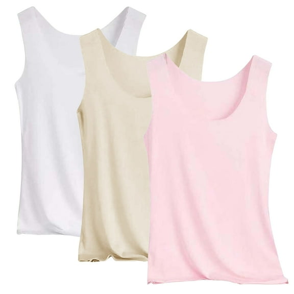 Women's Tank Tops Sleeveless Cami Casual Stretch Cotton Basic Layering Tops Pink Women Blending Shirts Women's Fashion Tank Tops(M)