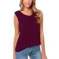 Women's Tank Tops Soft Cotton Crew Neck Sleeveless Tunics T-shirts Summer Casual Plain Tshirts (XL, Wine)