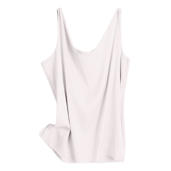 Women's Tank Tops Women's V Neck Sleeveless Satin Tank Top Cycling Women Top Casual Summer Shirt 9 Little Year Creme Color