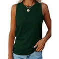 thumbnail image 1 of Women's Tank Tops for Casual Sleeveless Crew Neck Solid T-Shirts Summer Tops, 1 of 5