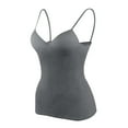 thumbnail image 1 of Women's Tank Tops with Built in Bras Ribbed V-Neck Sleeveless Vest Casual Fitness Workout Running Shirts, 1 of 7