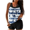 thumbnail image 1 of Women's Tankini Bathing Suits Tankini Swimsuits Two Piece Graphic Swim Tank Top with Boyshorts Ladies Swimwear, 1 of 6