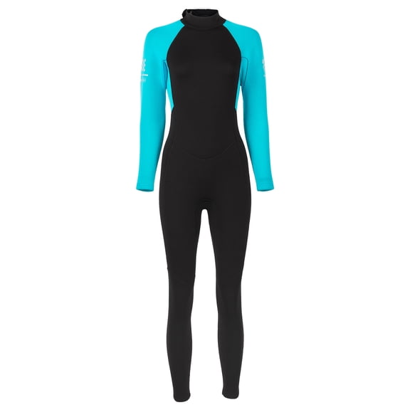 Women's Tankini Swimsuits 3mm Wetsuit Long-Sleeved Cold-Proof Wetsuit Snorkeling Surfing Winter Swimming Warm Wetsuit Blue,L