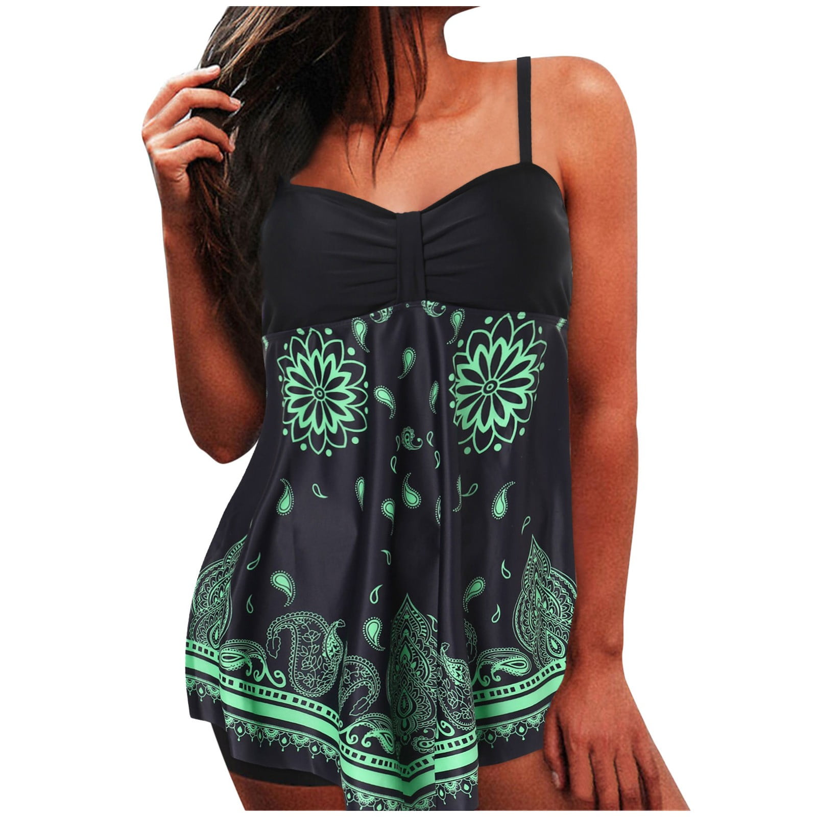 Women's Tankini Swimsuits with Bra Support Women Plus Size High Waist