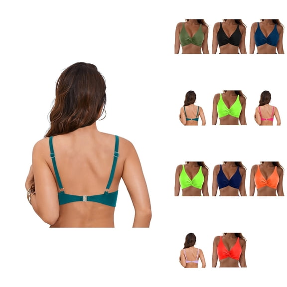 Women's Tankini Swimwear Set, V-Neck Bikini Top with Adjustable Straps, Hollow-Out Design, Conservative Two-Piece Bathing Suit with Swim Shorts, Beach Pool Cover-Up for Summer Vacation