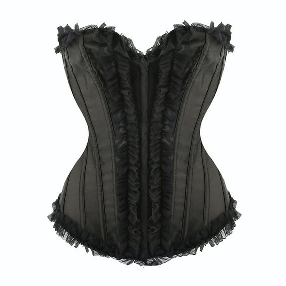 Women's Tanks and Camis New Women's Court Gothic Corset Lace Breasted Outerwear Bodysuit Corset Lingerie Corset Overbust Shapewear Tops Black S New
