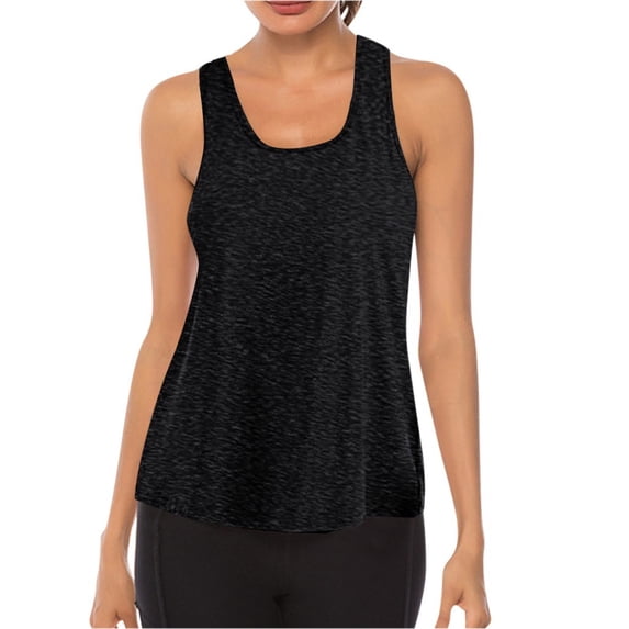 Women's Tennis Tanks Mesh Racerback Yoga Tank Top for Workout and Everyday Wear Breathable Sleeveless Blouse Style for Women Black S