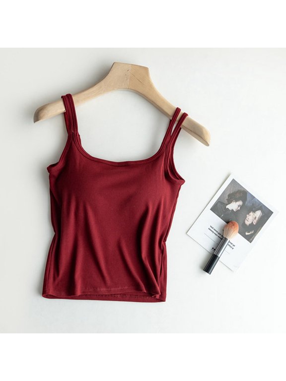 Women’s Tanks & Spring & Summer Outerwear with Integrated Shoulder Sling Chest Pads and Vest for Women