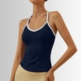 thumbnail image 1 of Women's Tanks Summer V-Neck Racerback Yoga Gym Tank Tops for Women Breathable Performance Workout Top Navy XL, 1 of 4